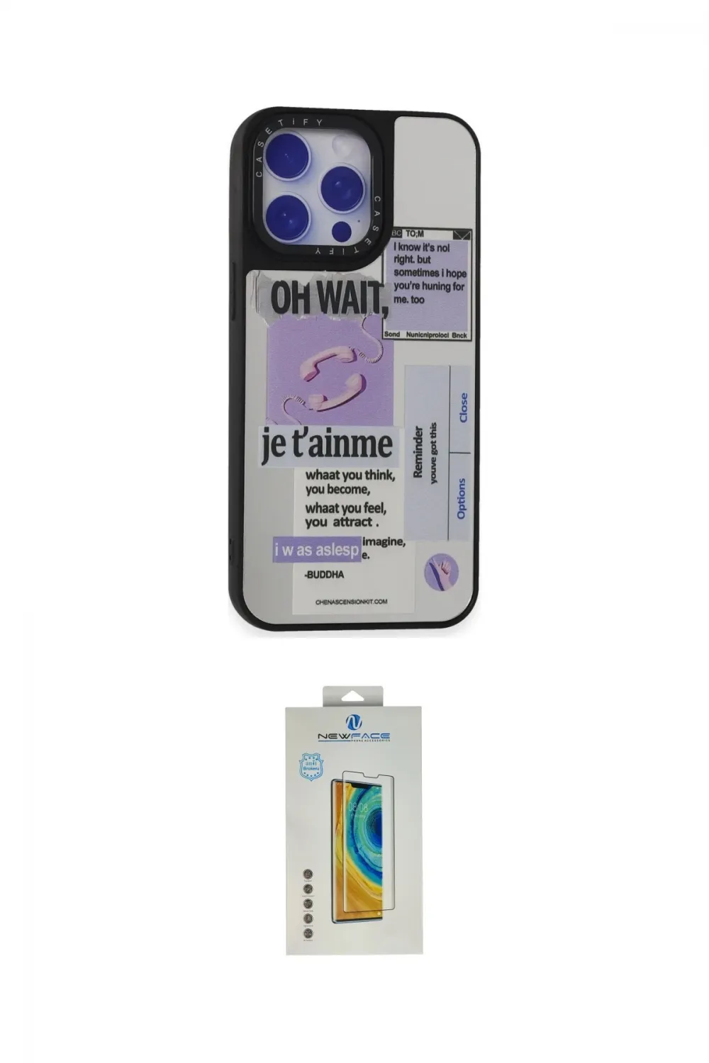 ieg™ iPhone 15 Pro Kılıf Odak Klasik Serisi - Siyah Polymer Nano Ekran Koruyucu