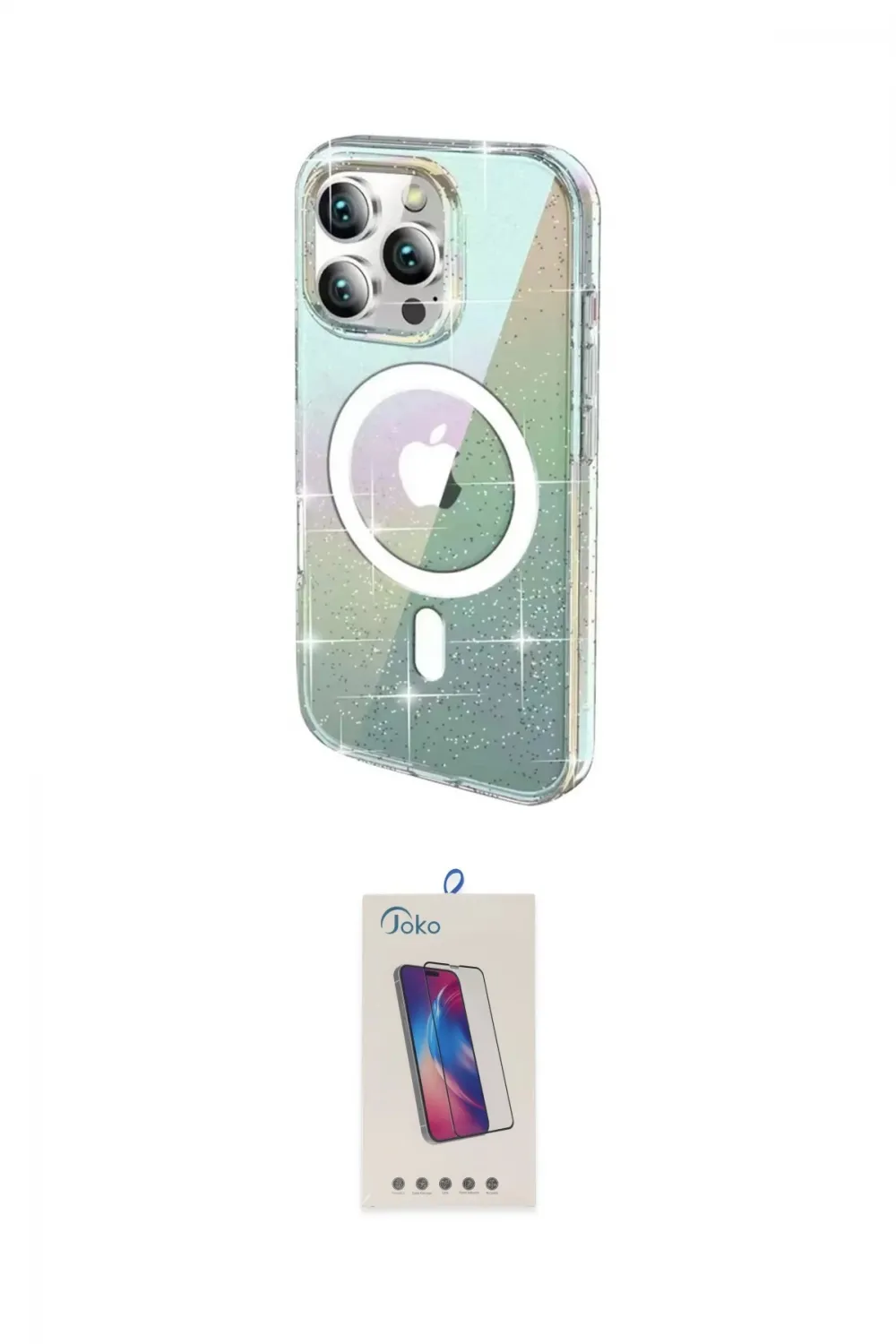 ieg™ iPhone 15 Pro Kılıf Odak Modern Serisi - Siyah Joko 5D Cam