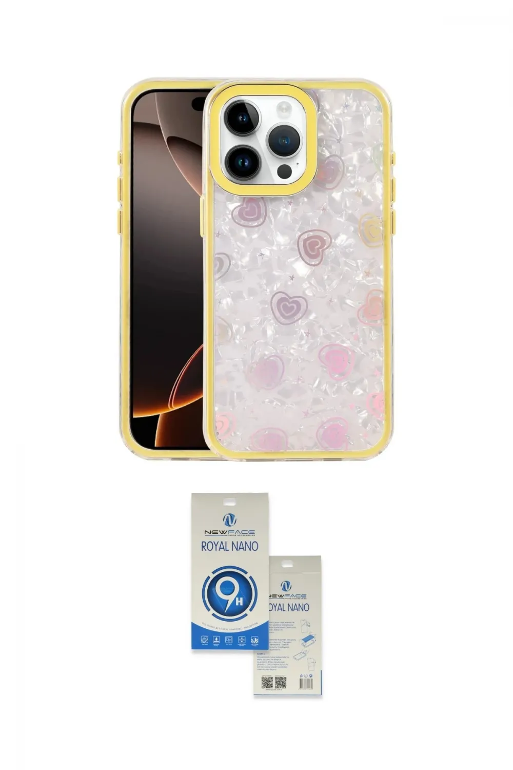ieg™ iPhone 15 Pro Kılıf Odak Prime - Şeffaf Royal Nano Ekran Koruyucu
