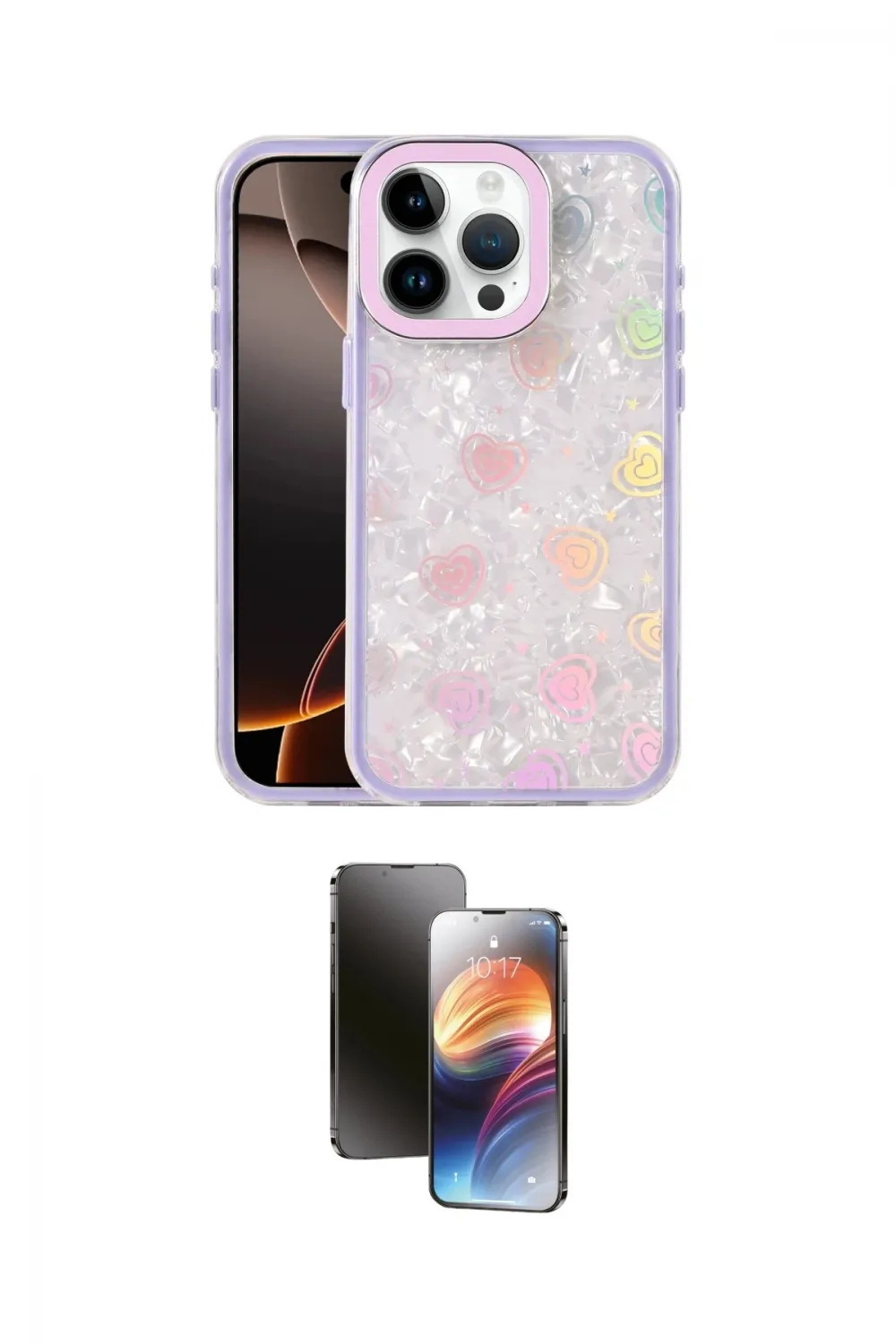 ieg™ iPhone 15 Pro Kılıf Odak Prime - Siyah 3D Antistatik Mat Seramik Nano Ekran Koruyucu