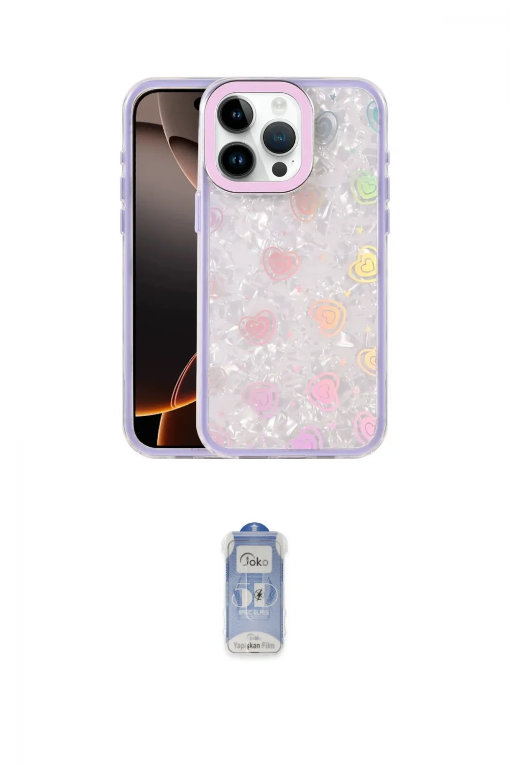 ieg™ iPhone 15 Pro Kılıf Odak Prime - Siyah Joko Magic 5D Cam