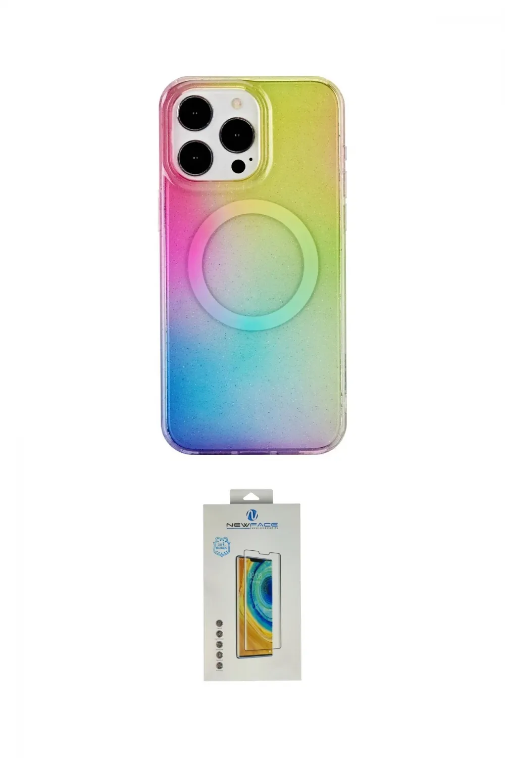 ieg™ iPhone 15 Pro Kılıf Pusula Form - Siyah Polymer Nano Ekran Koruyucu