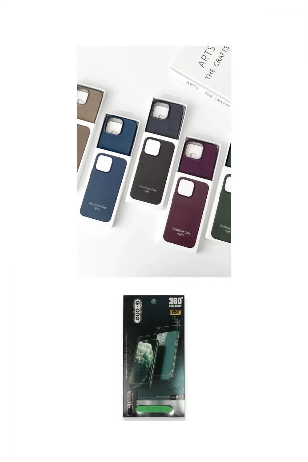 ieg™ iPhone 15 Pro Kılıf Pusula Modern - Şeffaf 360 Full Body Arka Koruyucu