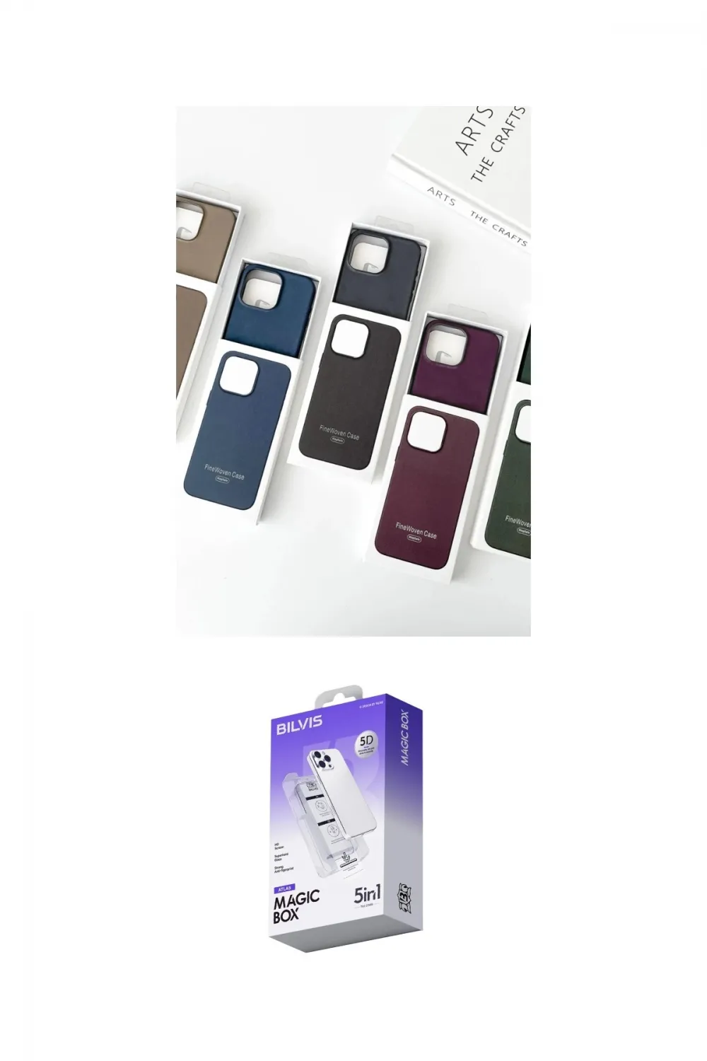 ieg™ iPhone 15 Pro Kılıf Pusula Modern - Siyah Bilvis 5in1 3D Magic Cam Ekran Koruyucu