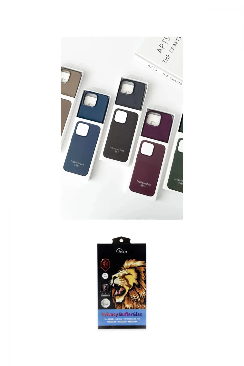 ieg™ iPhone 15 Pro Kılıf Pusula Modern - Siyah Buffer Hayalet Cam Ekran Koruyucu