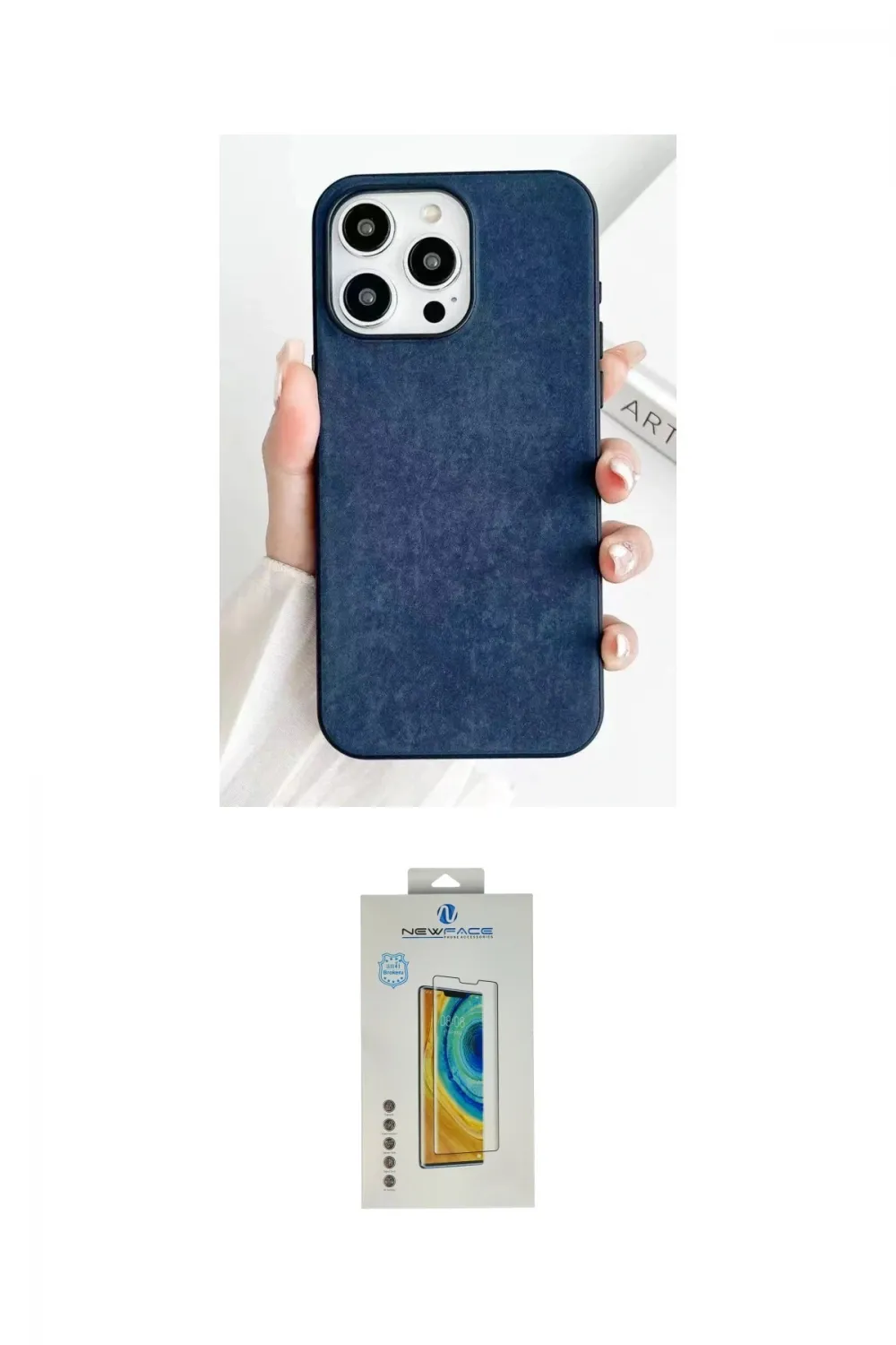 ieg™ iPhone 15 Pro Kılıf Pusula Modern - Siyah Polymer Nano Ekran Koruyucu