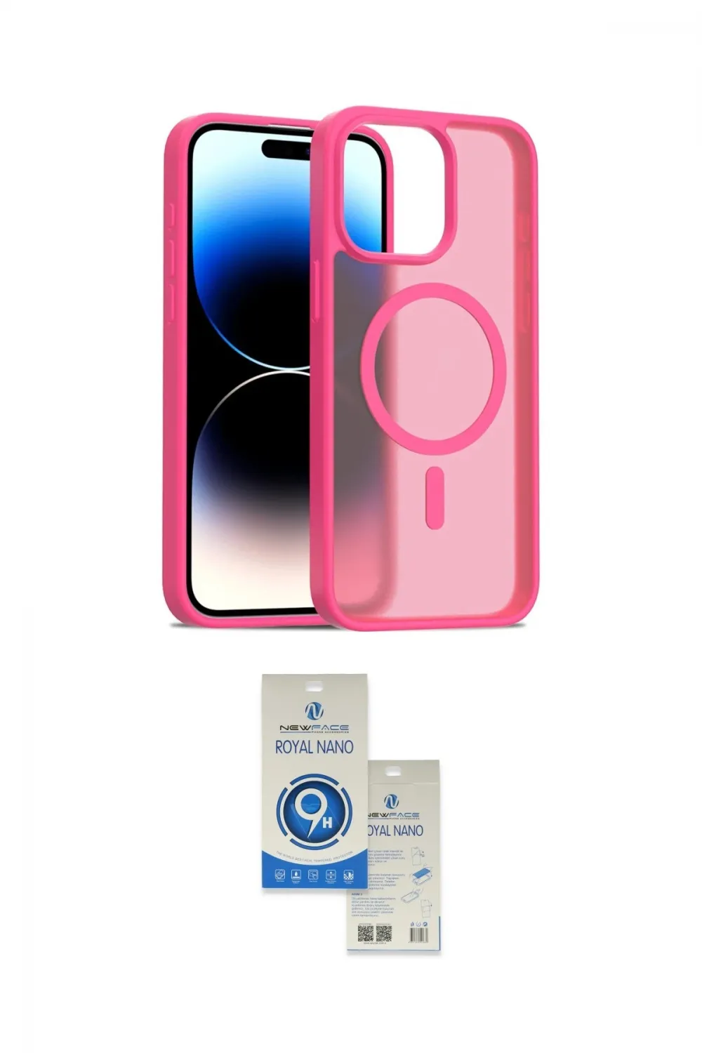 ieg™ iPhone 15 Pro Kılıf Siluet Minimal Prime - Şeffaf Royal Nano Ekran Koruyucu