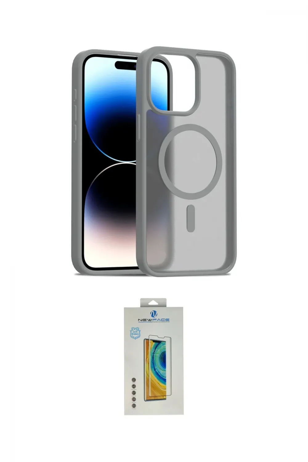 ieg™ iPhone 15 Pro Kılıf Siluet Minimal Prime - Siyah Polymer Nano Ekran Koruyucu