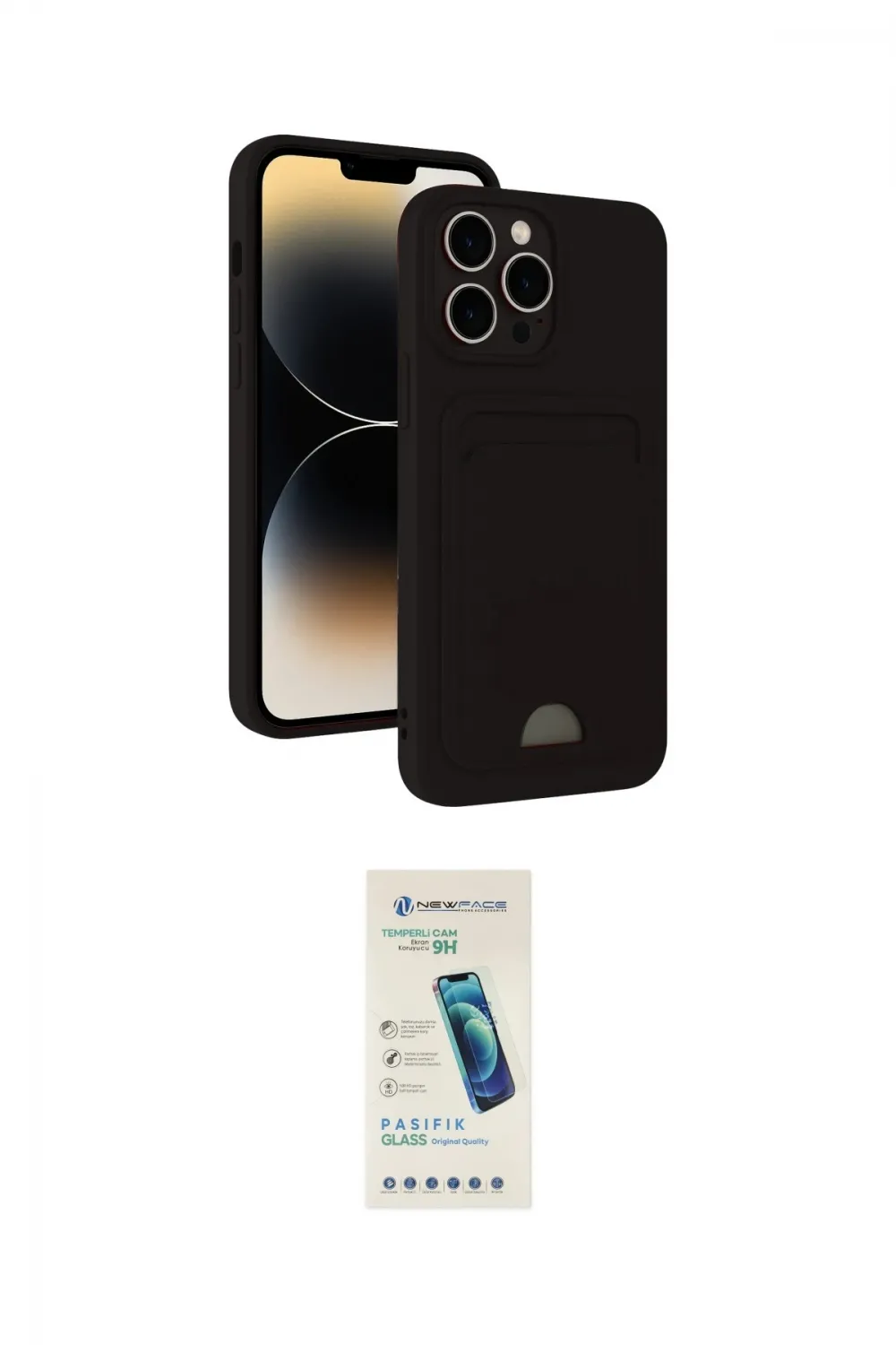 ieg™ iPhone 15 Pro Kılıf Vadi Çizgi Prime - Şeffaf Pasifik Cam Ekran Koruyucu