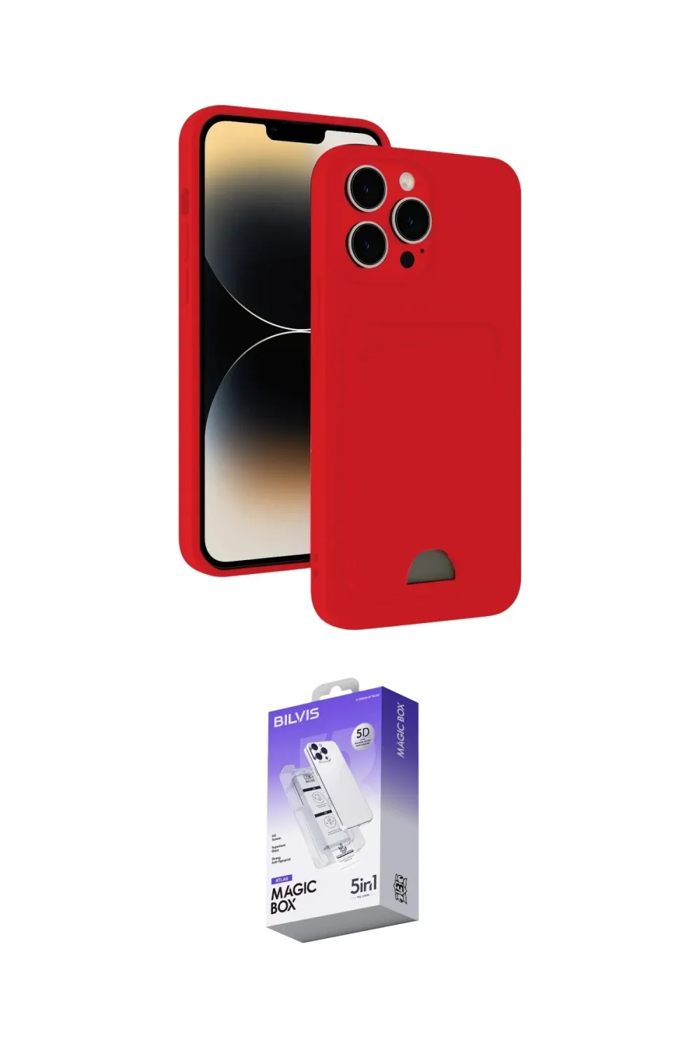 ieg™ iPhone 15 Pro Kılıf Vadi Çizgi Prime - Siyah Bilvis 5in1 3D Magic Cam Ekran Koruyucu