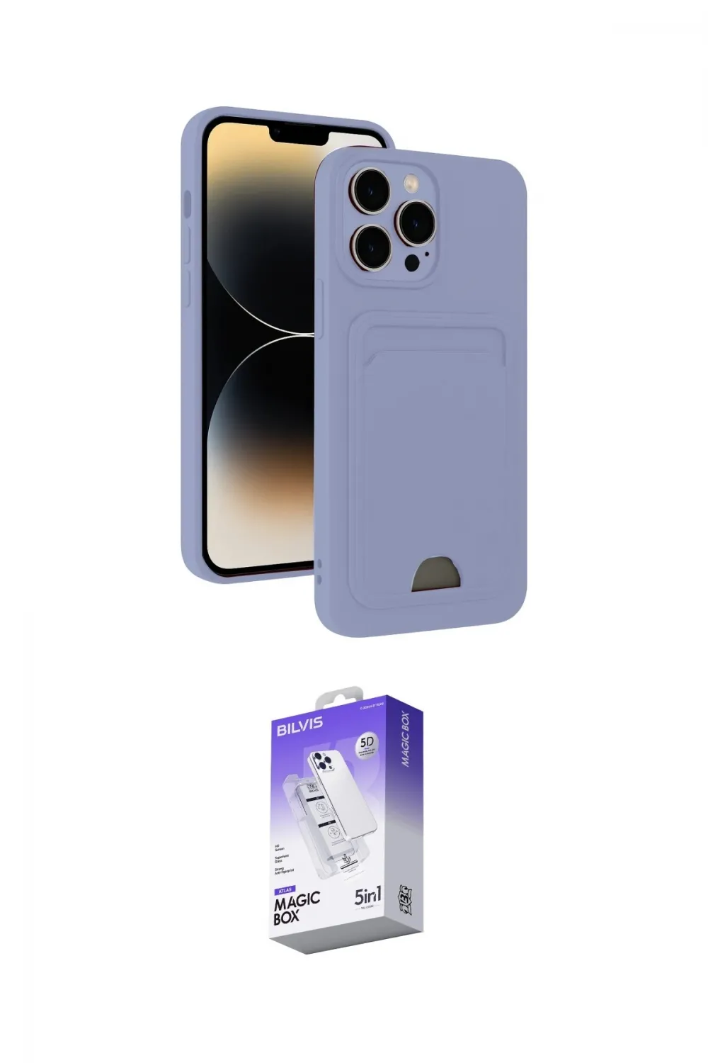 ieg™ iPhone 15 Pro Kılıf Vadi Çizgi Prime - Siyah Bilvis 5in1 3D Magic Cam Ekran Koruyucu
