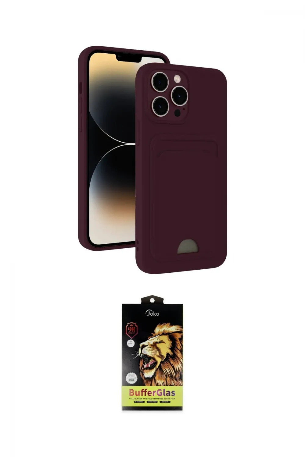 ieg™ iPhone 15 Pro Kılıf Vadi Çizgi Prime - Siyah Buffer Cam Ekran Koruyucu