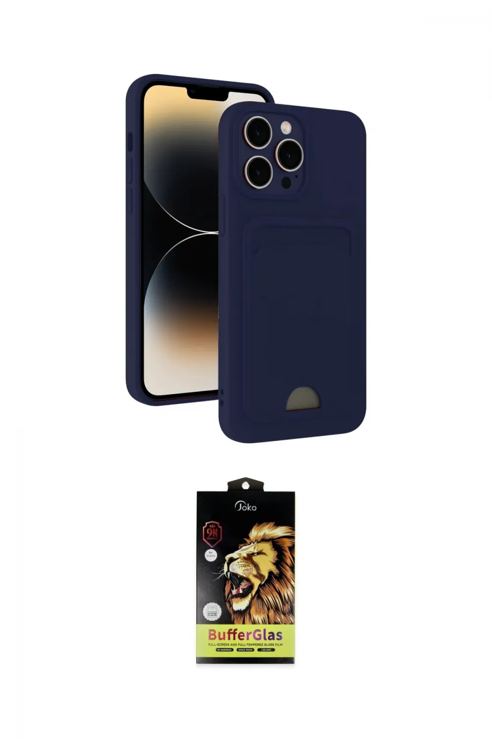 ieg™ iPhone 15 Pro Kılıf Vadi Çizgi Prime - Siyah Buffer Cam Ekran Koruyucu