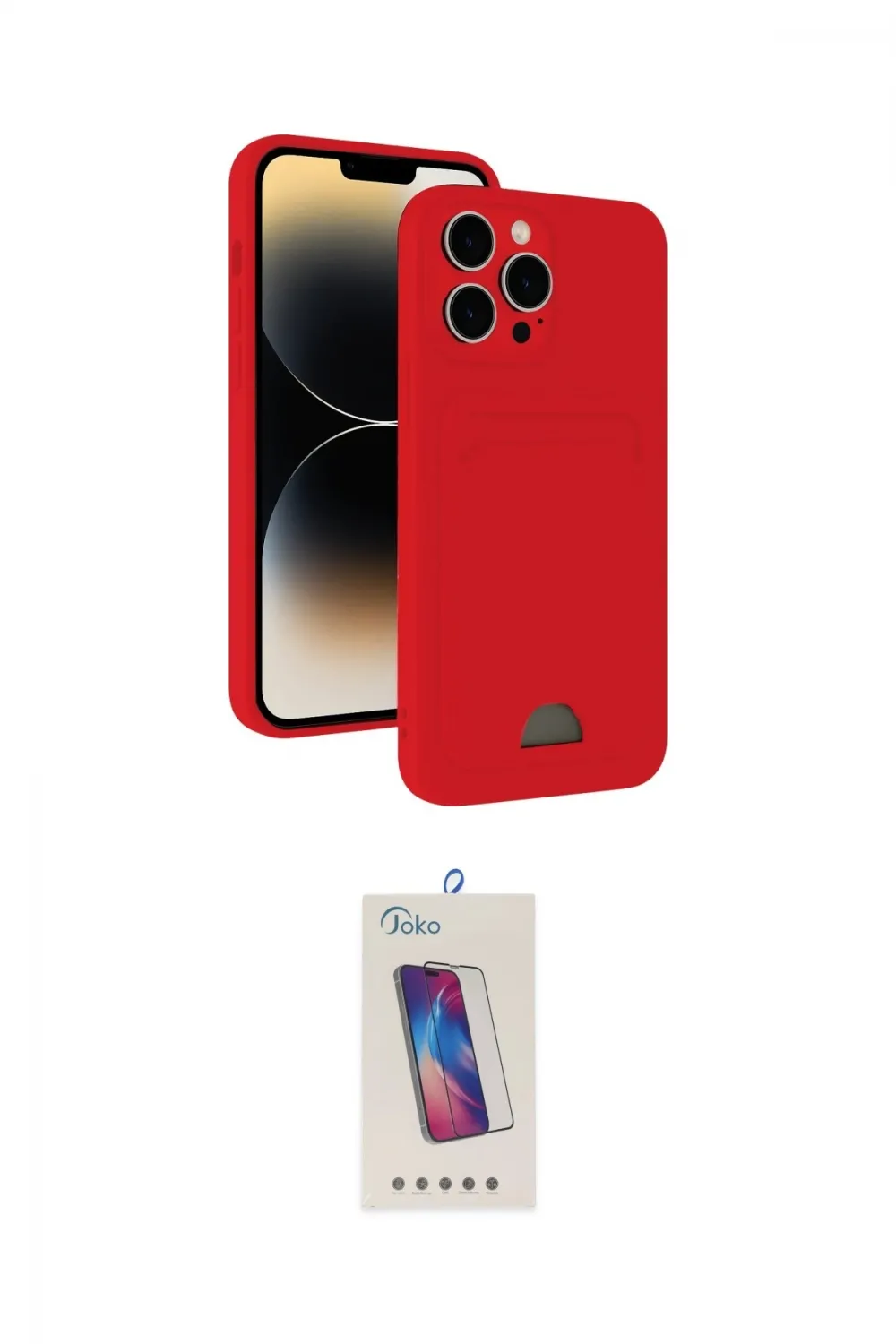 ieg™ iPhone 15 Pro Kılıf Vadi Çizgi Prime - Siyah Joko 5D Cam