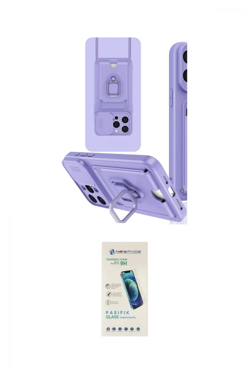 ieg™ iPhone 15 Pro Kılıf Vadi Form Prime - Şeffaf Pasifik Cam Ekran Koruyucu