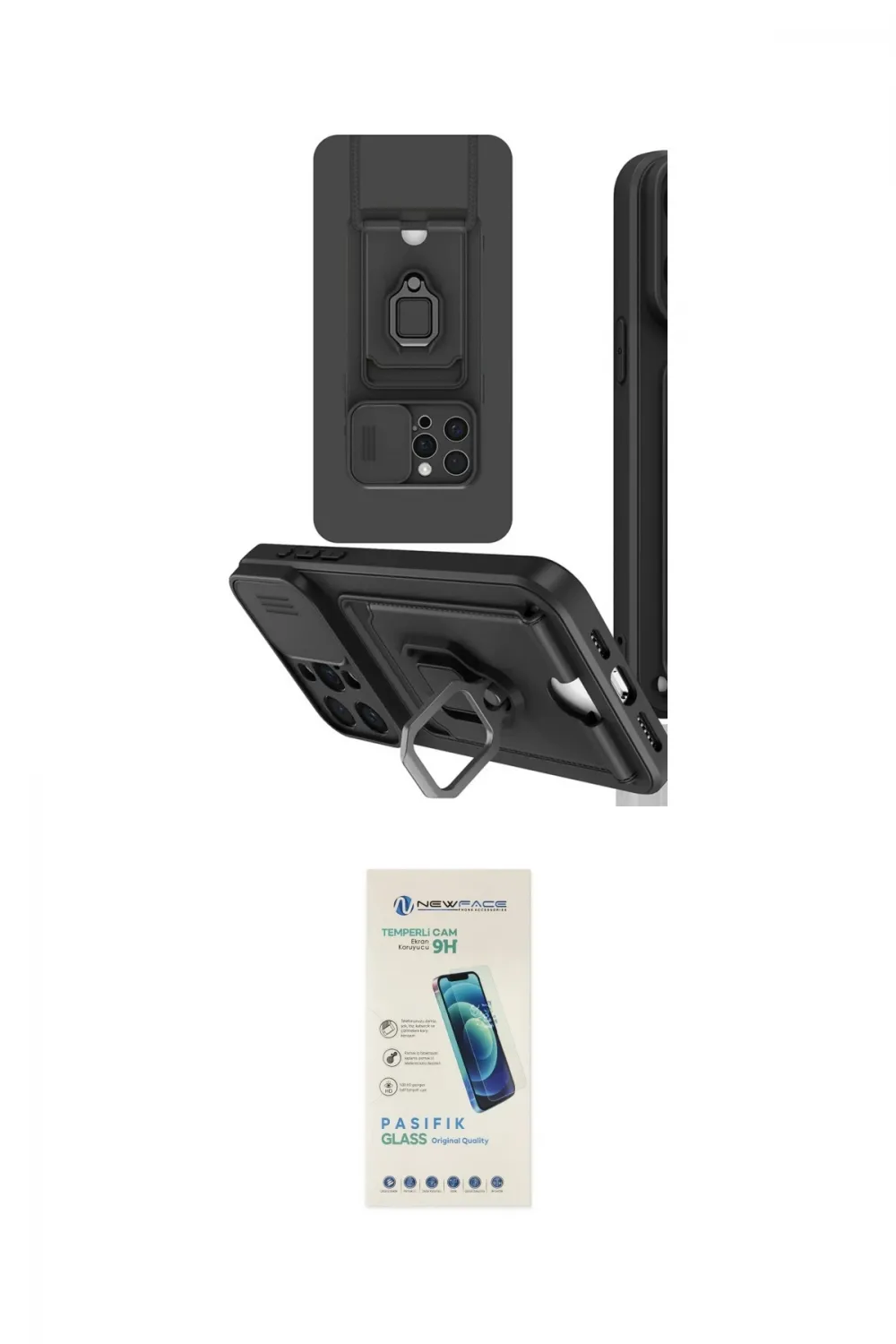ieg™ iPhone 15 Pro Kılıf Vadi Form Prime - Şeffaf Pasifik Cam Ekran Koruyucu