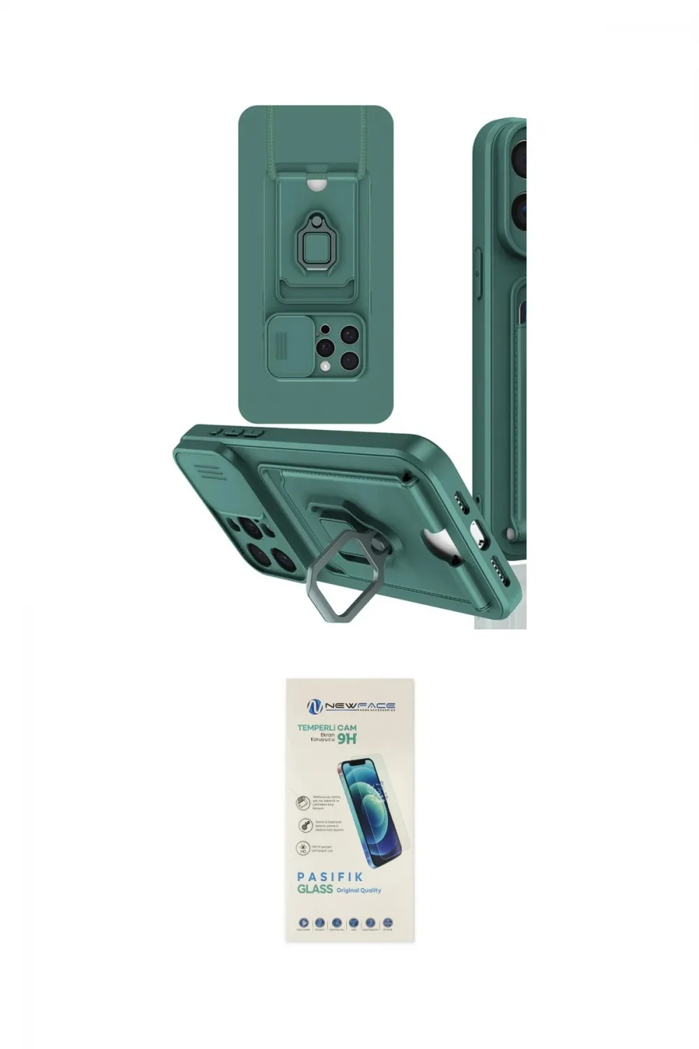 ieg™ iPhone 15 Pro Kılıf Vadi Form Prime - Şeffaf Pasifik Cam Ekran Koruyucu