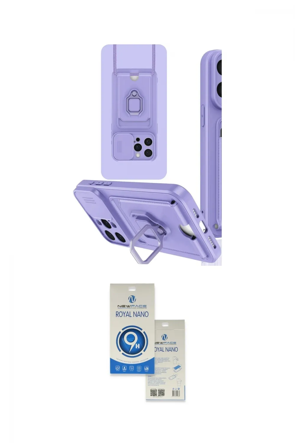 ieg™ iPhone 15 Pro Kılıf Vadi Form Prime - Şeffaf Royal Nano Ekran Koruyucu