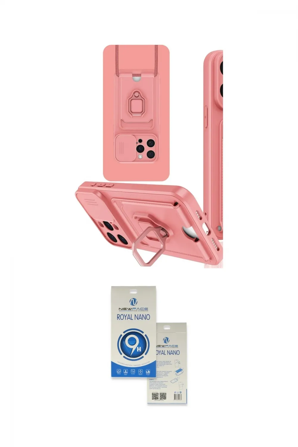 ieg™ iPhone 15 Pro Kılıf Vadi Form Prime - Şeffaf Royal Nano Ekran Koruyucu