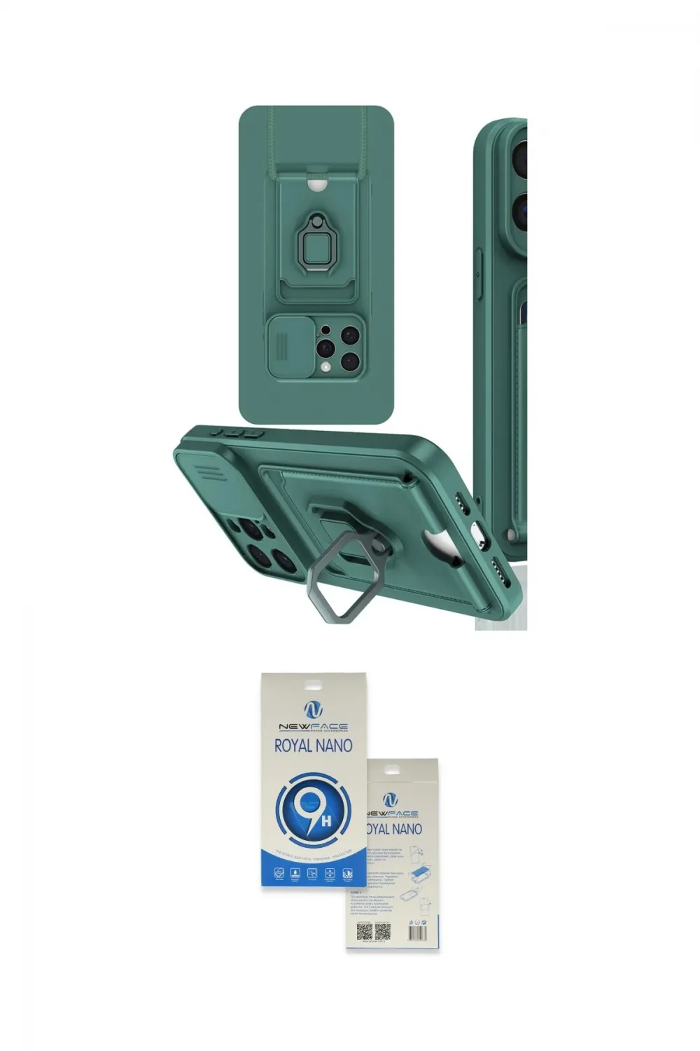 ieg™ iPhone 15 Pro Kılıf Vadi Form Prime - Şeffaf Royal Nano Ekran Koruyucu