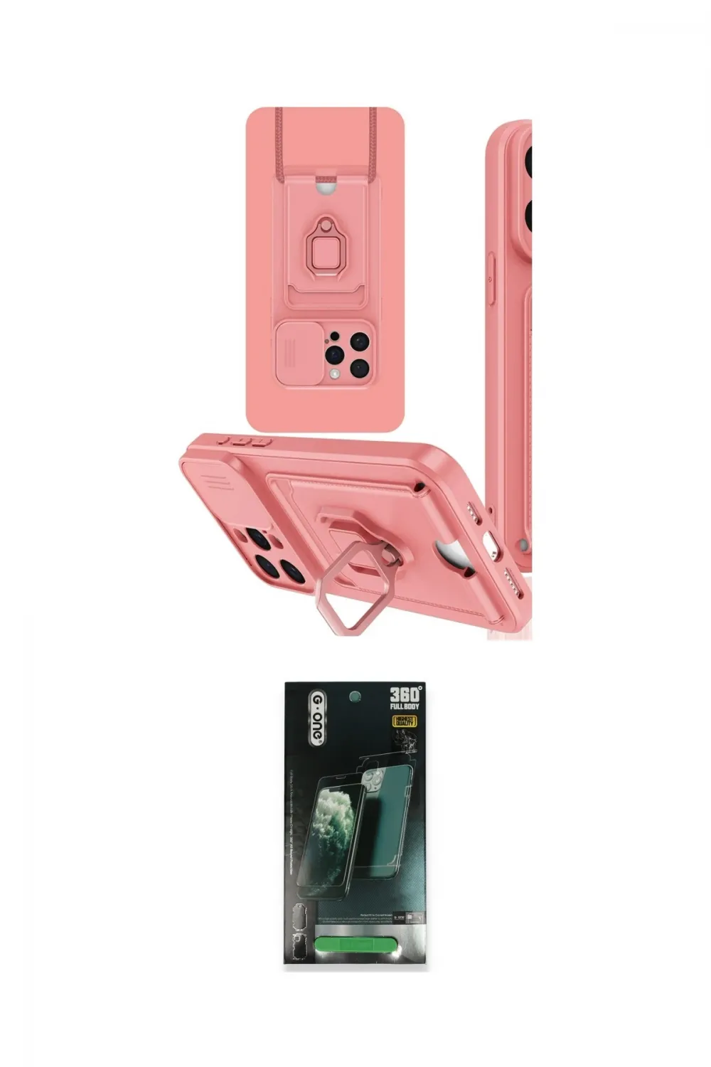 ieg™ iPhone 15 Pro Kılıf Vadi Form Prime - Siyah 360 Mat Full Body Arka Koruyucu