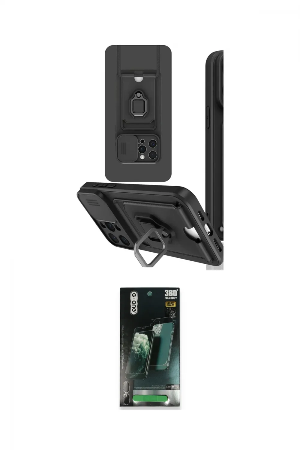 ieg™ iPhone 15 Pro Kılıf Vadi Form Prime - Siyah 360 Mat Full Body Arka Koruyucu