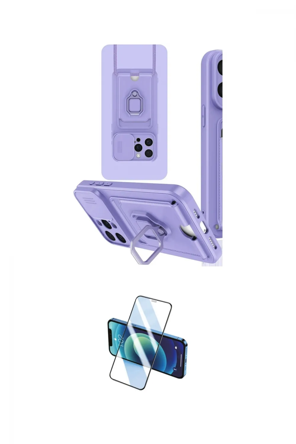 ieg™ iPhone 15 Pro Kılıf Vadi Form Prime - Siyah 3D Antistatik Cam Ekran Koruyucu