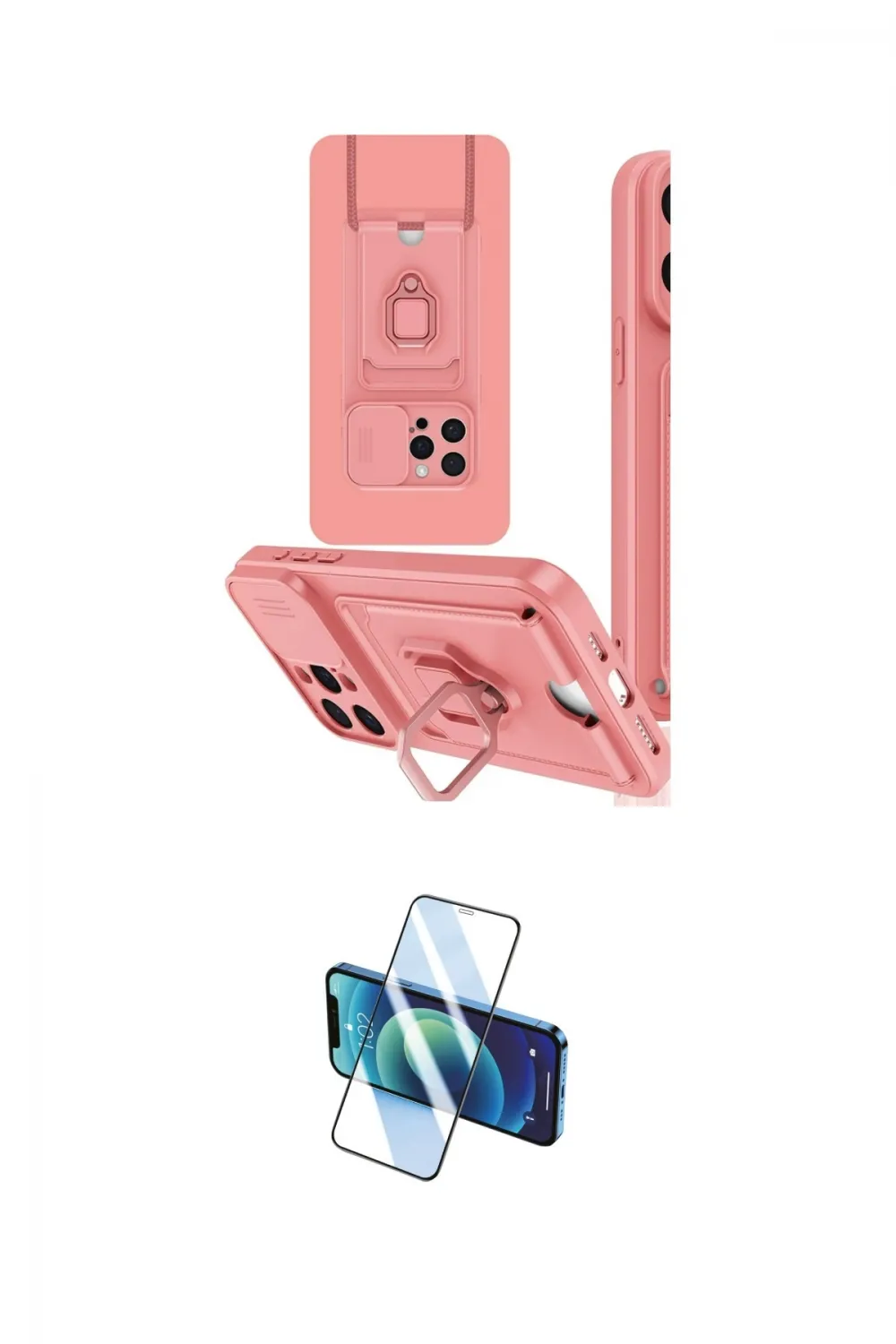 ieg™ iPhone 15 Pro Kılıf Vadi Form Prime - Siyah 3D Antistatik Cam Ekran Koruyucu
