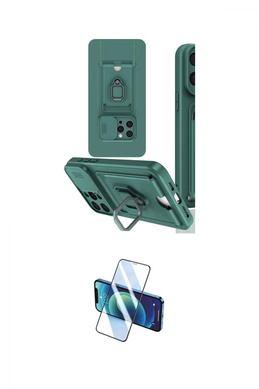 ieg™ iPhone 15 Pro Kılıf Vadi Form Prime - Siyah 3D Antistatik Cam Ekran Koruyucu