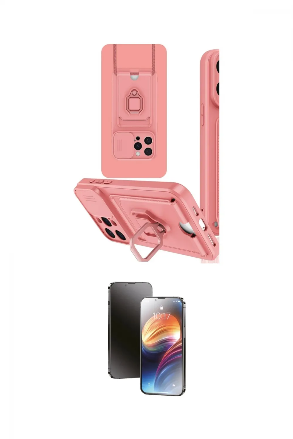ieg™ iPhone 15 Pro Kılıf Vadi Form Prime - Siyah 3D Antistatik Mat Seramik Nano Ekran Koruyucu