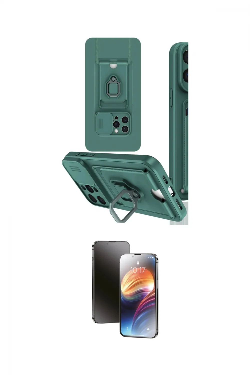 ieg™ iPhone 15 Pro Kılıf Vadi Form Prime - Siyah 3D Antistatik Mat Seramik Nano Ekran Koruyucu