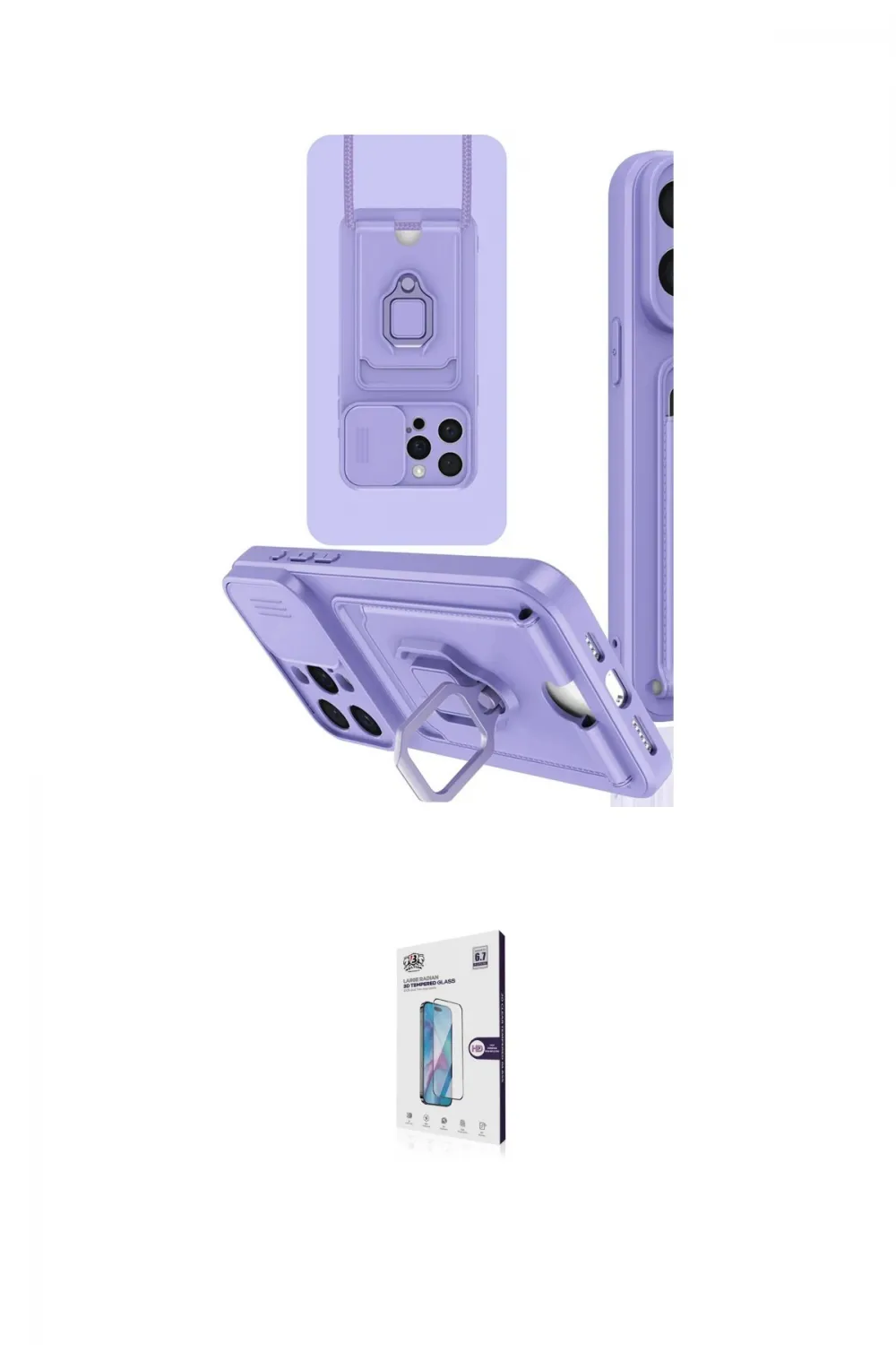 ieg™ iPhone 15 Pro Kılıf Vadi Form Prime - Siyah Bilvis 0.18mm Plus Cam Ekran Koruyucu