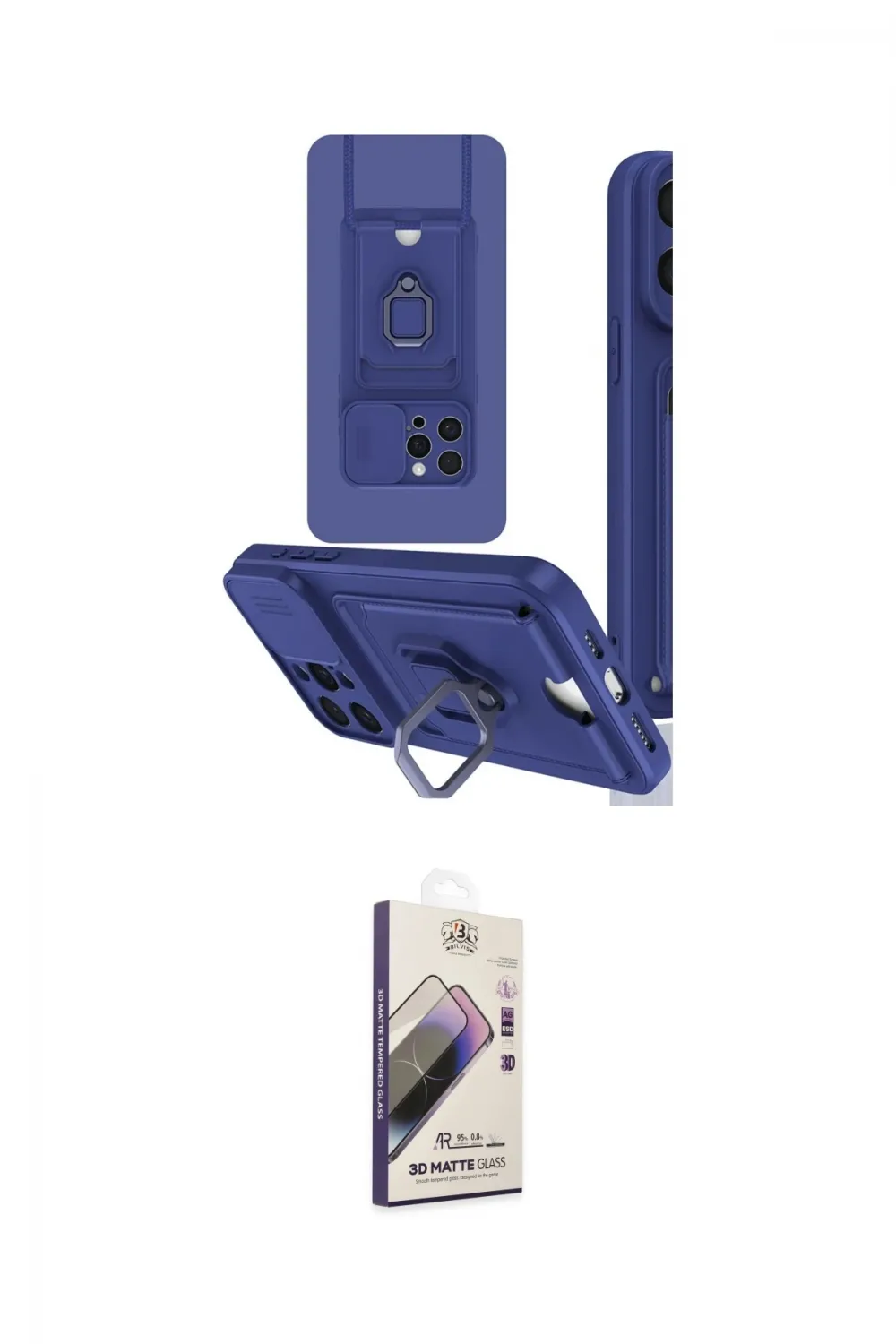 ieg™ iPhone 15 Pro Kılıf Vadi Form Prime - Siyah Bilvis 3D Mat Cam Ekran Koruyucu