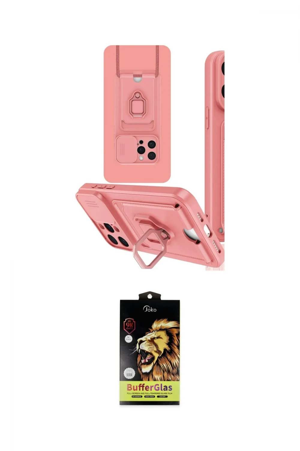ieg™ iPhone 15 Pro Kılıf Vadi Form Prime - Siyah Buffer Cam Ekran Koruyucu