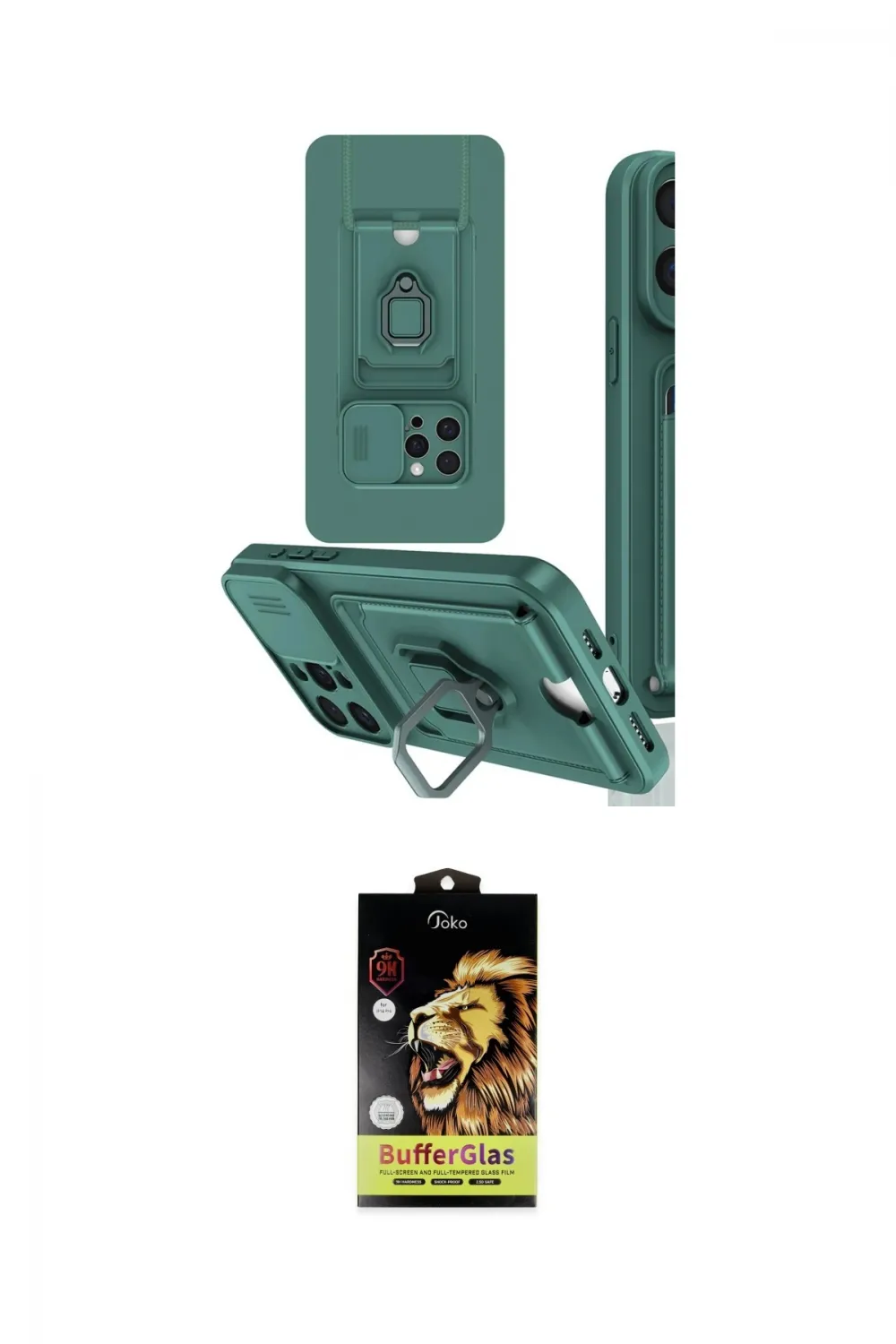 ieg™ iPhone 15 Pro Kılıf Vadi Form Prime - Siyah Buffer Cam Ekran Koruyucu