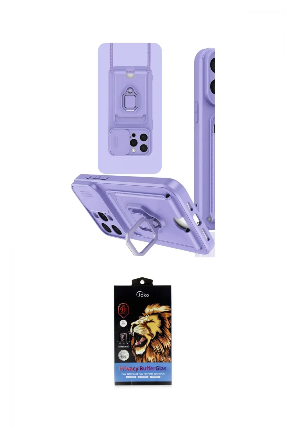 ieg™ iPhone 15 Pro Kılıf Vadi Form Prime - Siyah Buffer Hayalet Cam Ekran Koruyucu