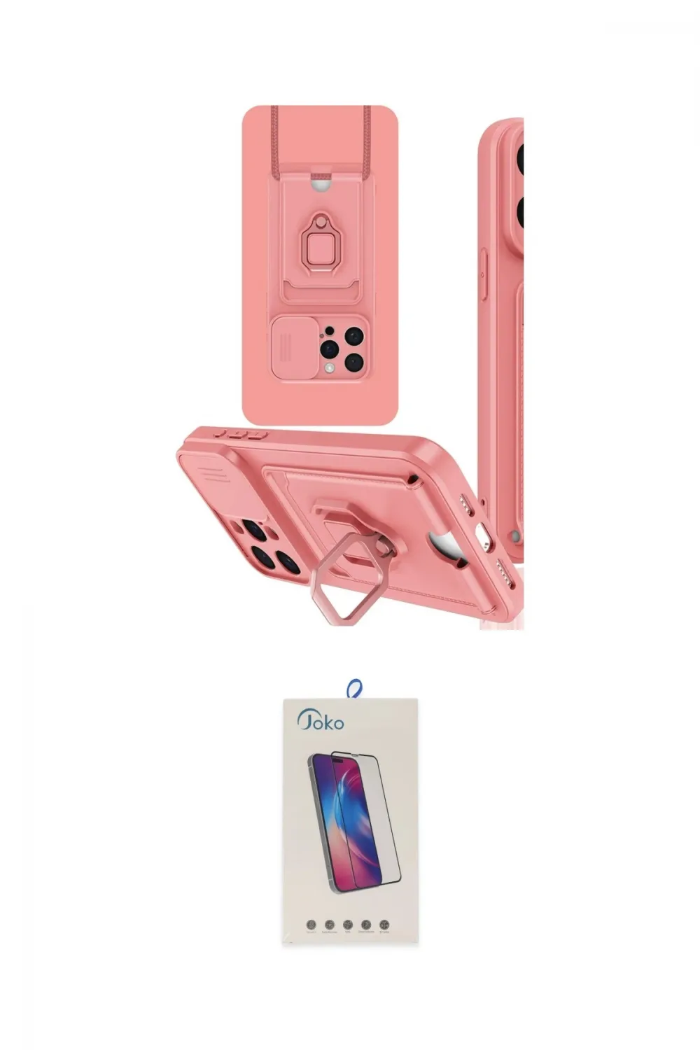 ieg™ iPhone 15 Pro Kılıf Vadi Form Prime - Siyah Joko 5D Cam
