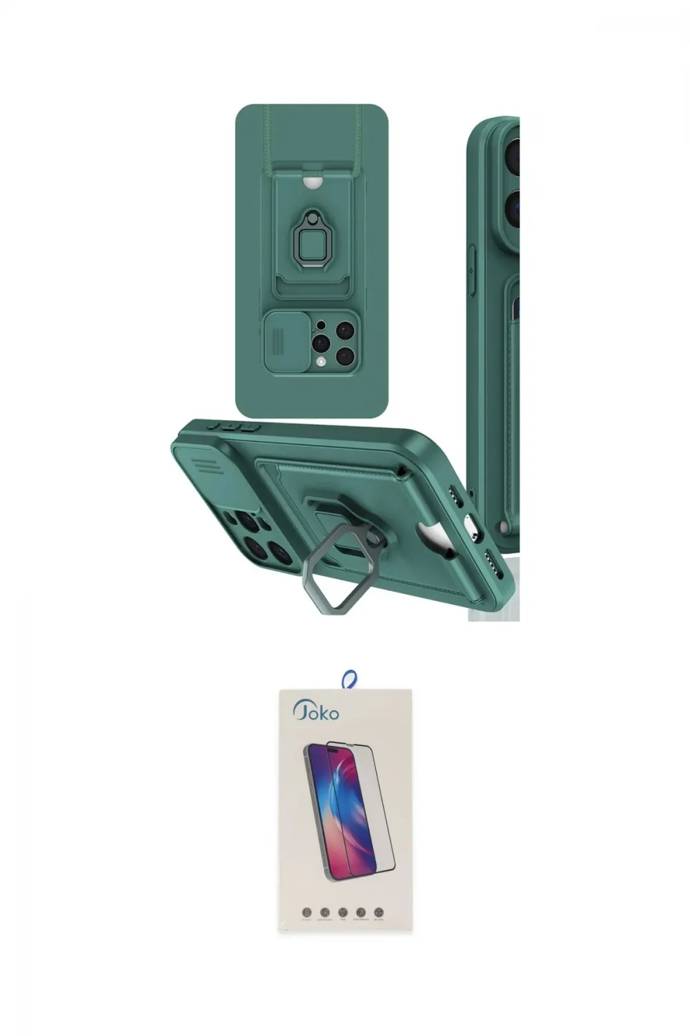 ieg™ iPhone 15 Pro Kılıf Vadi Form Prime - Siyah Joko 5D Cam
