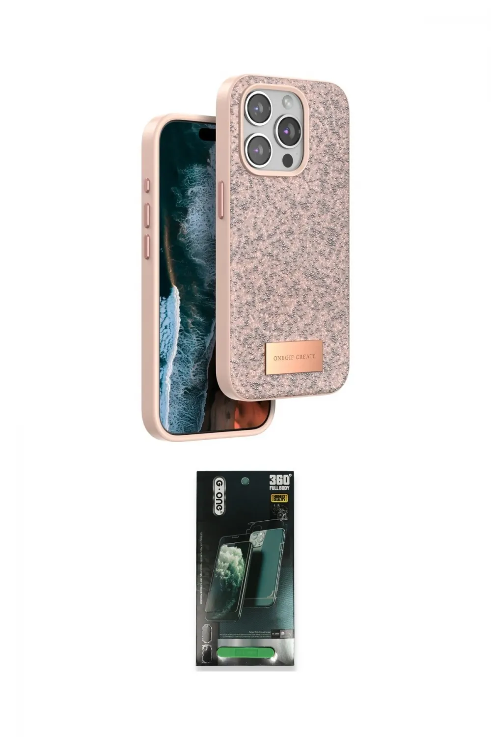 ieg™ iPhone 15 Pro Kılıf Vadi Klasik Serisi - Şeffaf 360 Full Body Arka Koruyucu