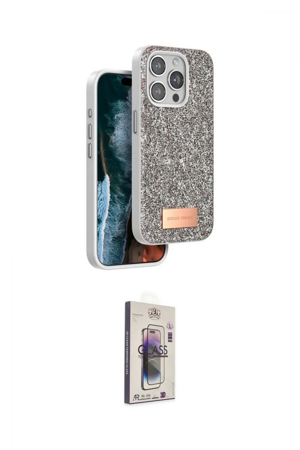 ieg™ iPhone 15 Pro Kılıf Vadi Klasik Serisi - Siyah Bilvis 3D Cam Ekran Koruyucu
