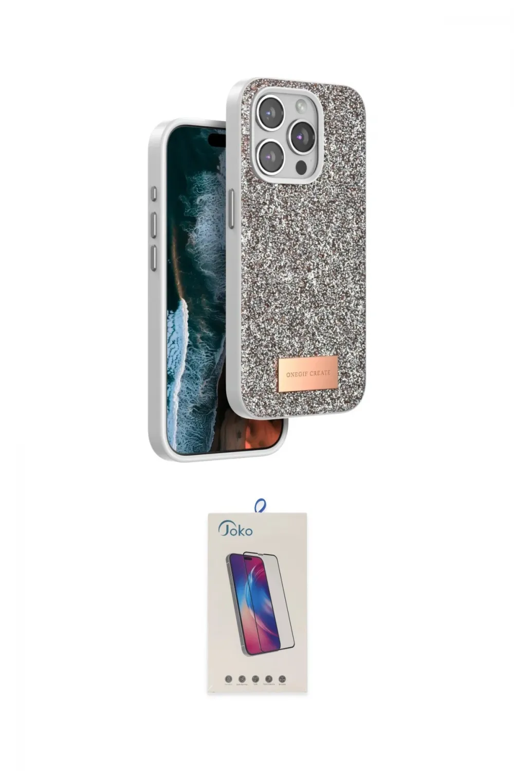 ieg™ iPhone 15 Pro Kılıf Vadi Klasik Serisi - Siyah Joko 5D Cam