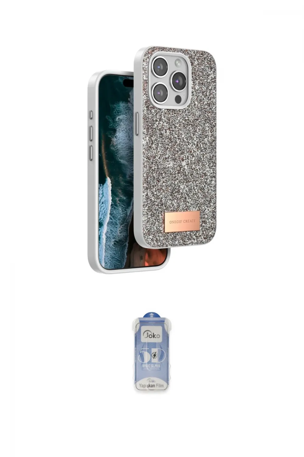 ieg™ iPhone 15 Pro Kılıf Vadi Klasik Serisi - Siyah Joko Magic 5D Cam