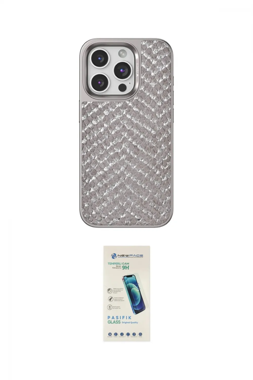 ieg™ iPhone 15 Pro Kılıf Vadi Özel Seri - Şeffaf Pasifik Cam Ekran Koruyucu