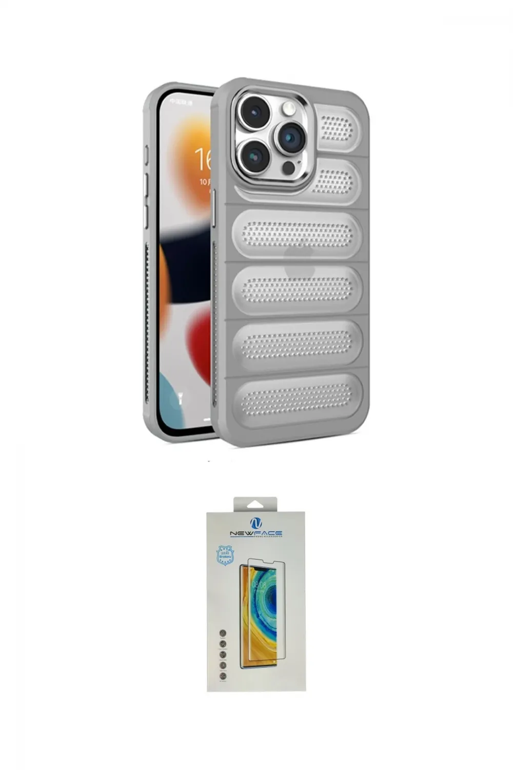 ieg™ iPhone 15 Pro Kılıf Yadigar Doku Özel Seri - Siyah Polymer Nano Ekran Koruyucu
