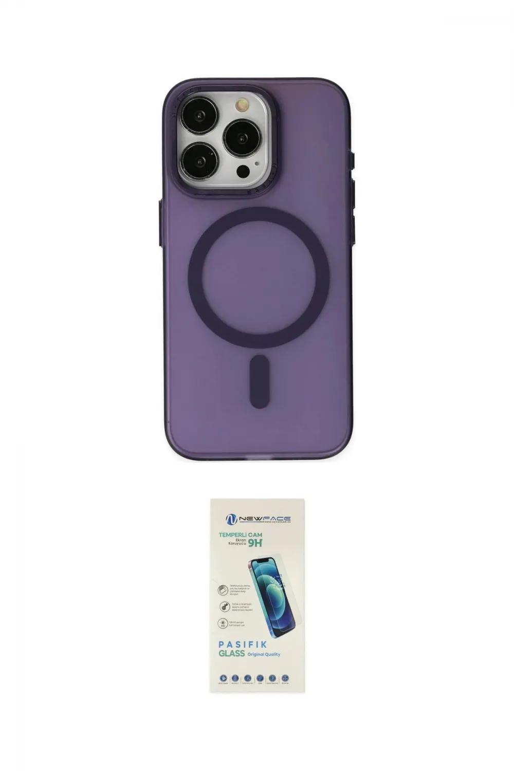 ieg™ iPhone 15 Pro Kılıf Yadigar Işık - Şeffaf Pasifik Cam Ekran Koruyucu
