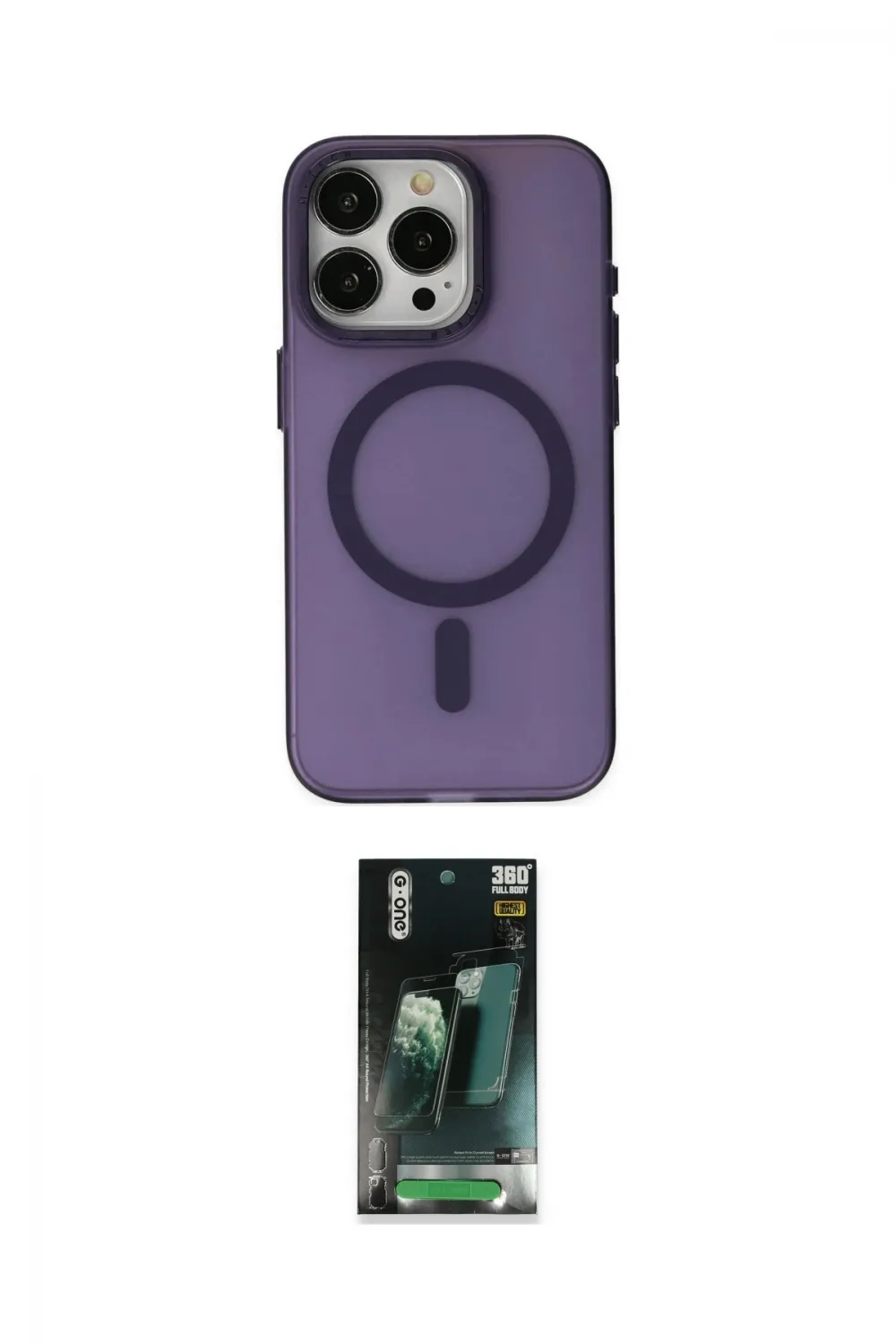 ieg™ iPhone 15 Pro Kılıf Yadigar Işık - Siyah 360 Mat Full Body Arka Koruyucu