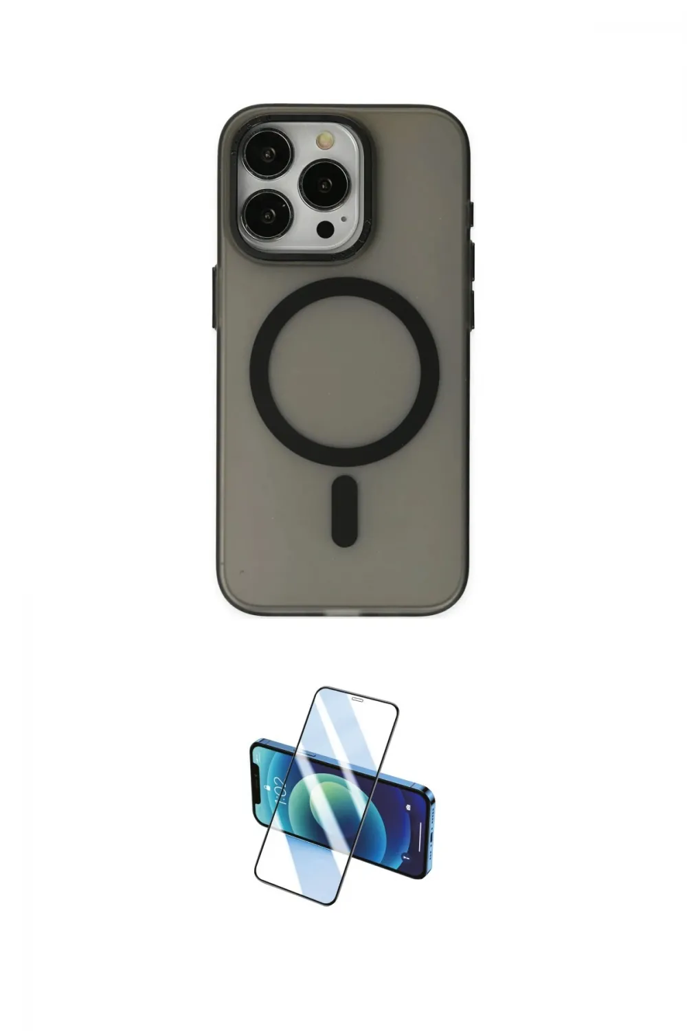 ieg™ iPhone 15 Pro Kılıf Yadigar Işık - Siyah 3D Antistatik Seramik Nano Ekran Koruyucu