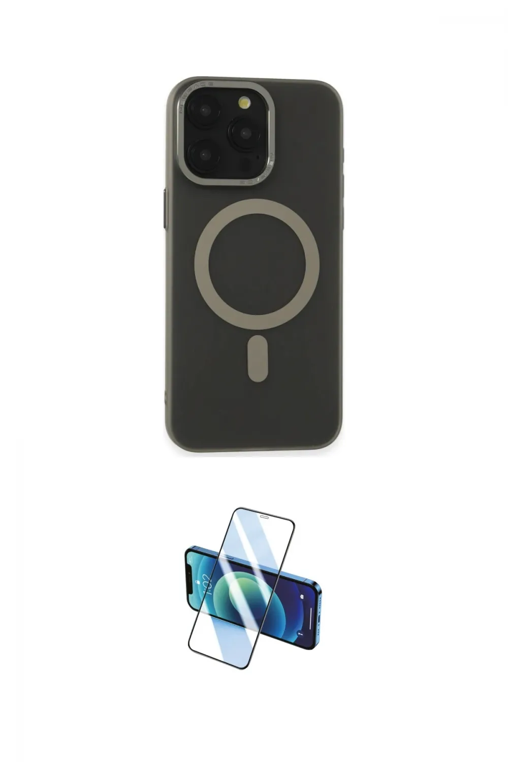 ieg™ iPhone 15 Pro Kılıf Yadigar Işık - Siyah 3D Antistatik Seramik Nano Ekran Koruyucu