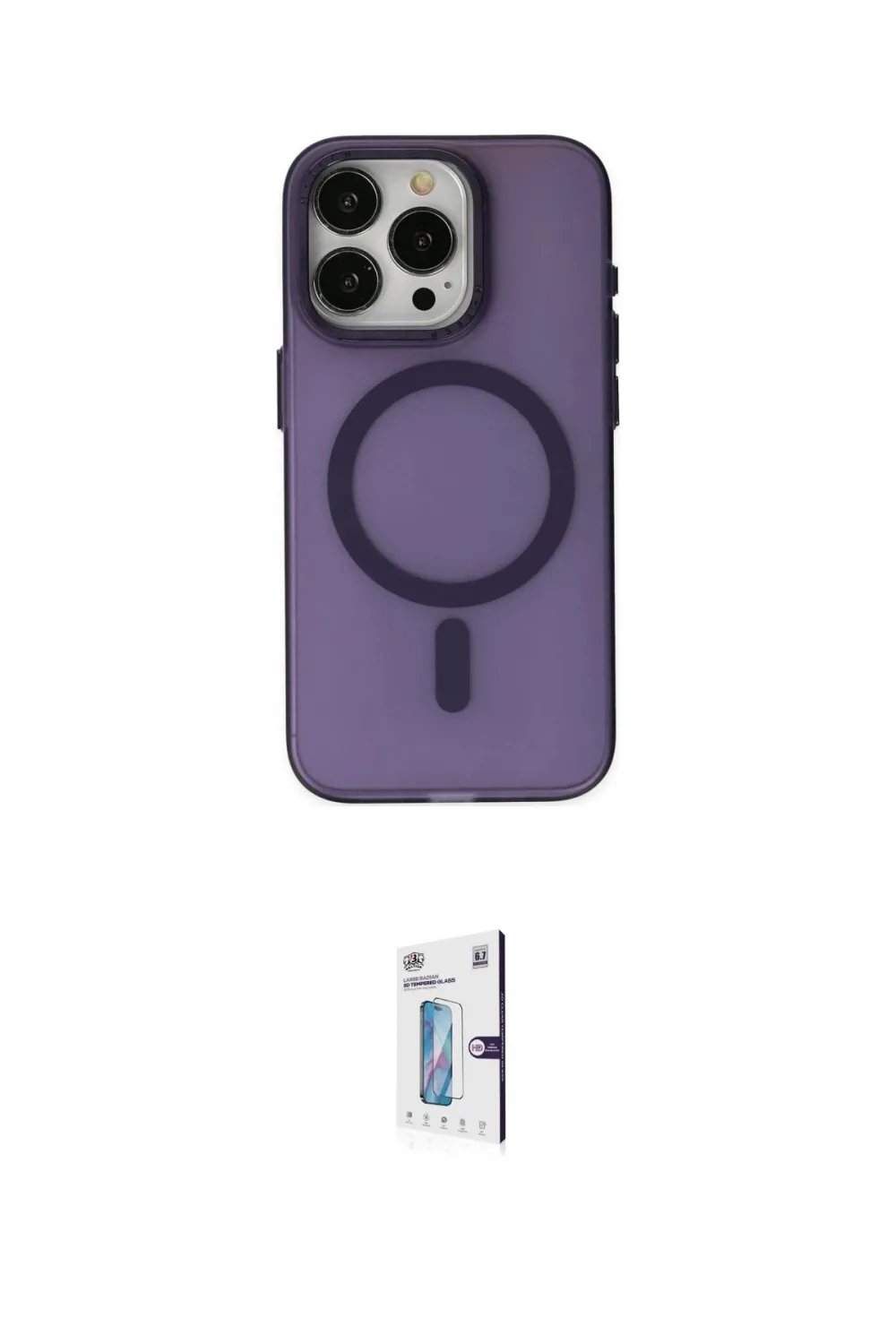 ieg™ iPhone 15 Pro Kılıf Yadigar Işık - Siyah Bilvis 0.18mm Plus Cam Ekran Koruyucu