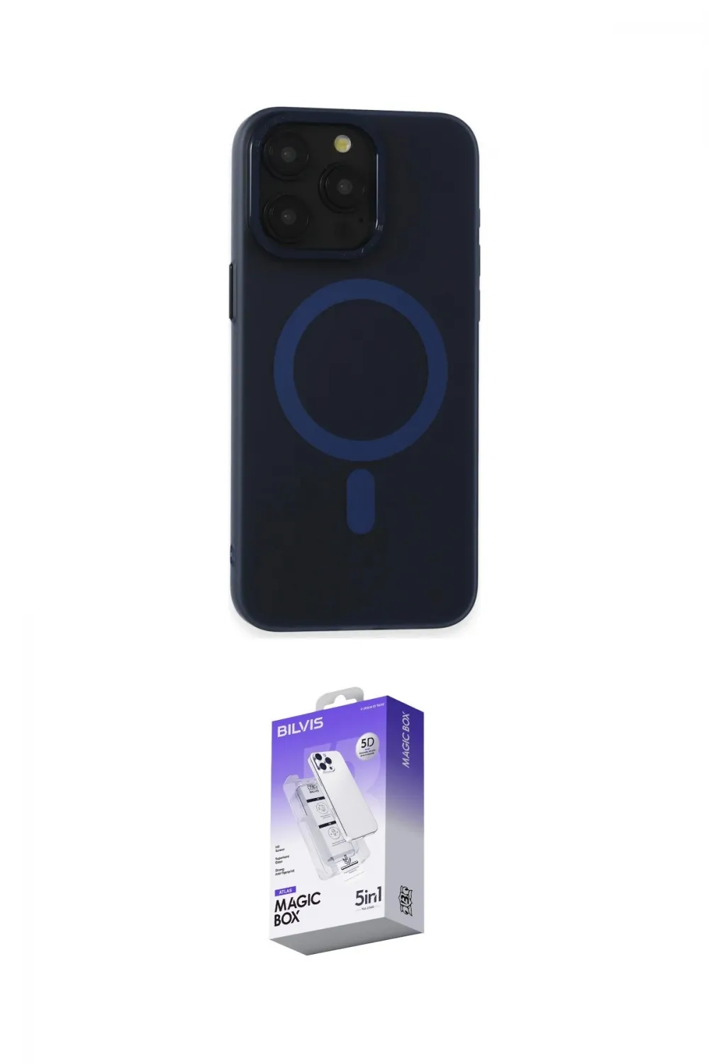 ieg™ iPhone 15 Pro Kılıf Yadigar Işık - Siyah Bilvis 5in1 3D Magic Cam Ekran Koruyucu